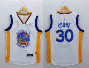 Maillot De Basket Golden State Warriors Stephen Curry 30 2015 Champion Blanc